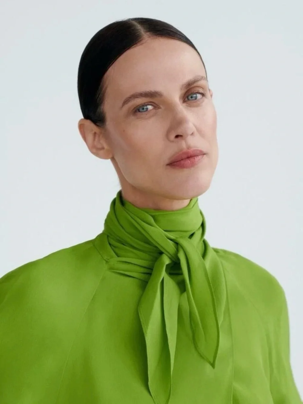 Zara Bright Lime Green Chic Contemporary Balloon-Sleeve Blouse Women’s Medium - Picture 4 of 12